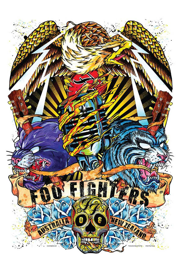 Foo Fighters- Australia/New Zealand Tour Poster