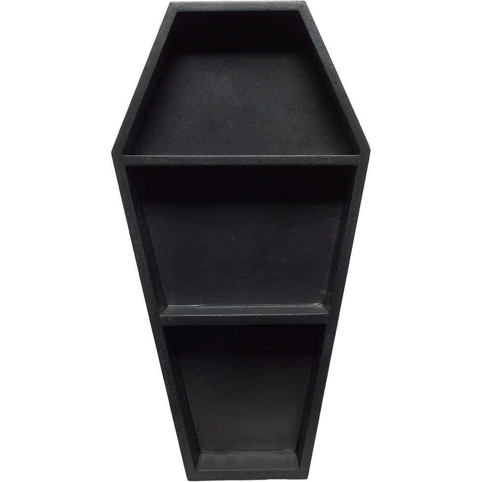 Black 3 Tier Coffin Shelf by Sourpuss