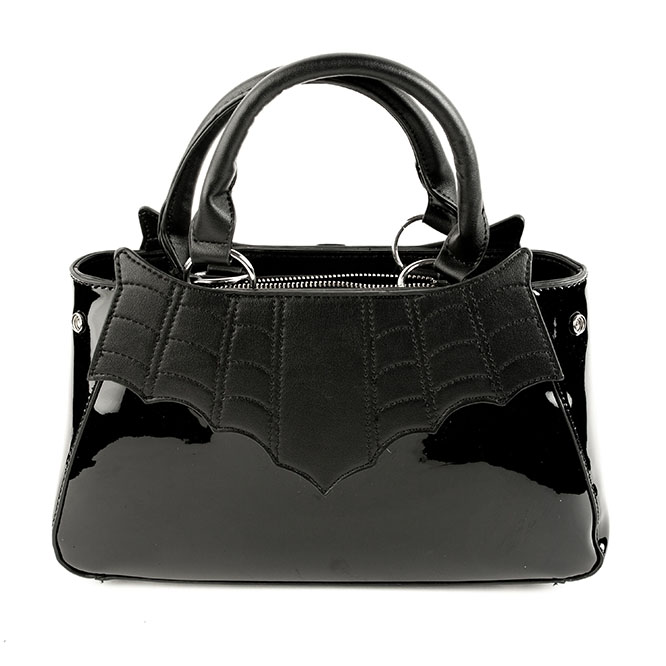 Locked Out Web Purse in Glossy Black by Sourpuss
