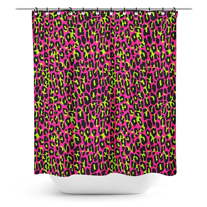 Hot Pink Leopard Shower Curtain by Sourpuss