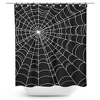 Spiderweb Shower Curtain by Sourpuss - black & white