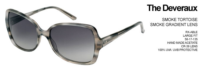 Devereaux Sunglasses by Tres Noir- SMOKE TORTOISE (Sale price!)