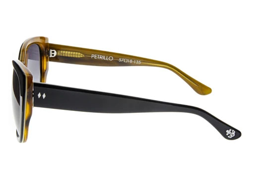 Petrillo Womens Sunglasses by Tres Noir- Black & Honey (Sale price!)