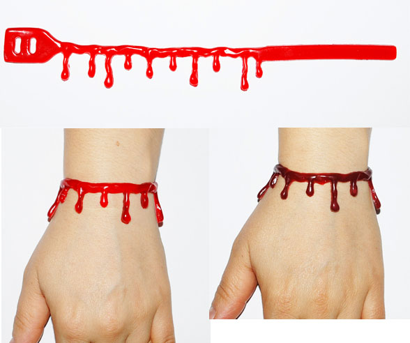 Dripping Blood Vinyl Bracelet by VonErickson's Laboratory
