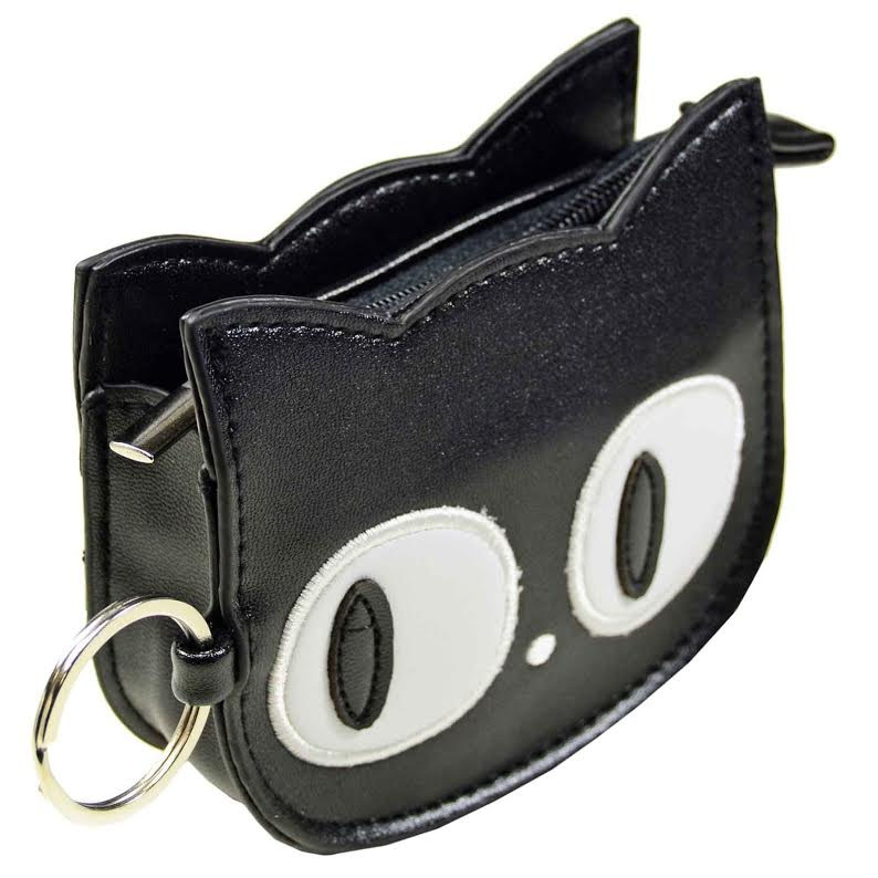 Eye of the Beholder  Zipper Black Cat Coin Purse by Banned Apparel