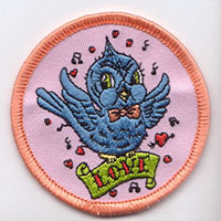 Love Birdy (Reed Art) embroidered patch (ep249)