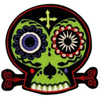 Sugar Skull embroidered patch (Chico Von Spoon Art) (ep1097)