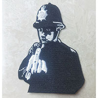 Banksy Bobby Finger Embroidered Patch