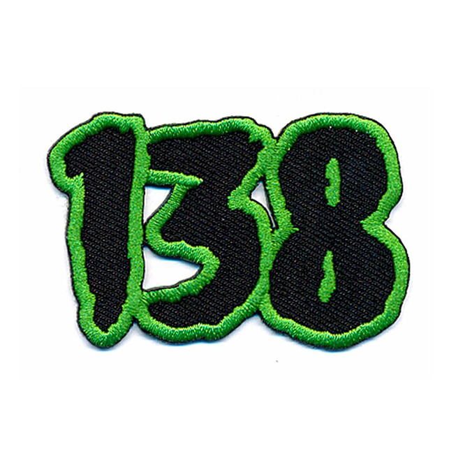 138 Green Embroidered Patch by Kreepsville 666 (ep1065)