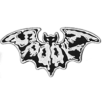 Spooky Bat Embroidered Patch by Kreepsville 666 (ep1067)