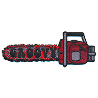 Groovy Chainsaw Embroidered Patch by Kreepsville 666 (ep1080)