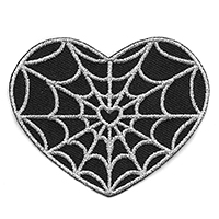 Spiderweb Heart Embroidered Patch by Kreepsville 666 (ep1072)