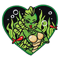 Creature Girl Heart Embroidered Patch by Kreepsville 666 (EP926)