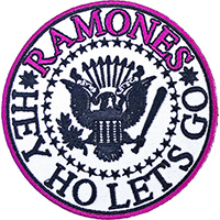 Ramones- Hey Ho Let's Go (White) embroidered patch (ep1174)