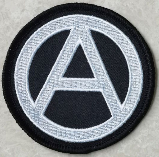 Punk Patch - We Are Not Afraid of Ruins - Big Canvas Back or Bag Patch,  White on Black OR Black on White, anarchy patch, punk patches