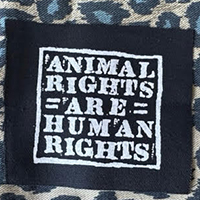 Animal Rights Are Human Rights cloth patch (cp115)