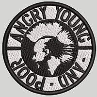 Angry Young And Poor- Glow In The Dark Mohawk embroidered patch