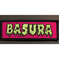 Basura Embroidered Patch by Mood Poison - Pink  (ep586)