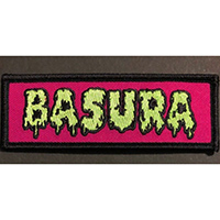 Basura Embroidered Patch by Mood Poison - Pink  (ep586)