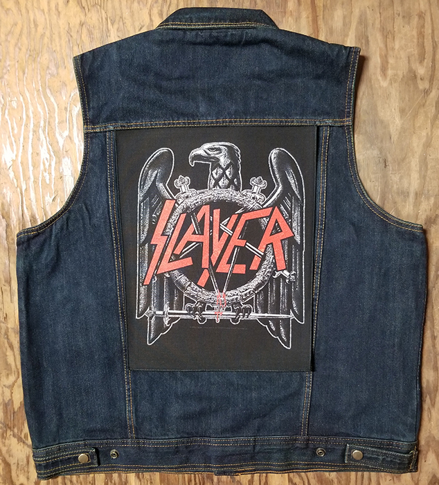 Slayer- Black Eagle Sewn Edge Back Patch (bp101)