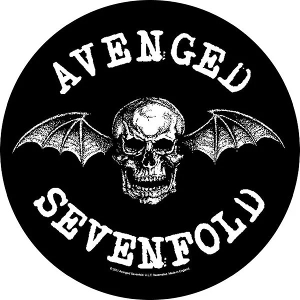 Avenged Sevenfold- Death Bat (White Print) Sewn Edge Back Patch (bp130)