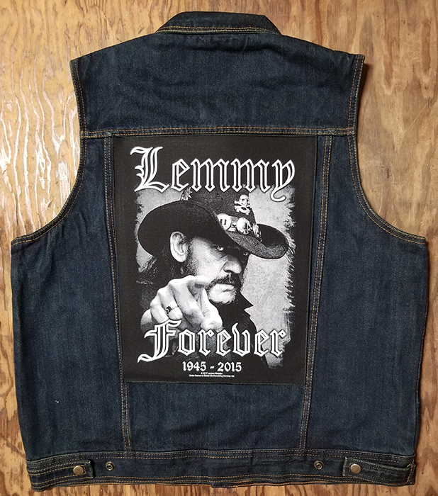 Lemmy (Motorhead)- Forever (1945-2015) Sewn Edge Back Patch (bp108)