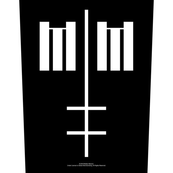 Marilyn Manson- Cross Symbol Sewn Edge Back Patch (bp141)