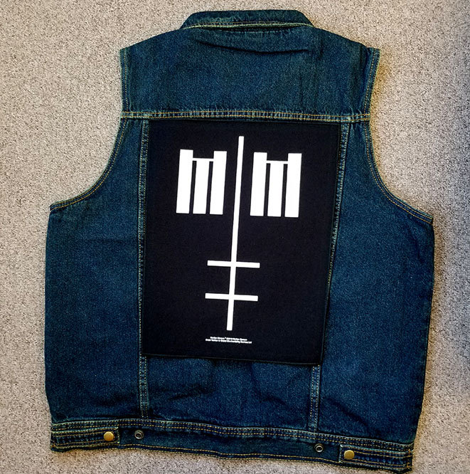 Marilyn Manson- Cross Symbol Sewn Edge Back Patch (bp141)