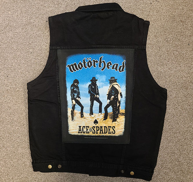 Motorhead- Ace Of Spades Band Pic Sewn Edge Back Patch (bp204)