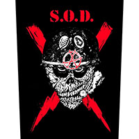 S.O.D.- Skull Sewn Edge Back Patch (bp239)