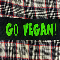 Go Vegan! cloth patch (cp106)