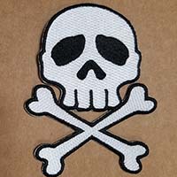 Captain Harlock Skull & Crossbones embroidered patch