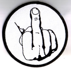 Middle Finger Embroidered Patch
