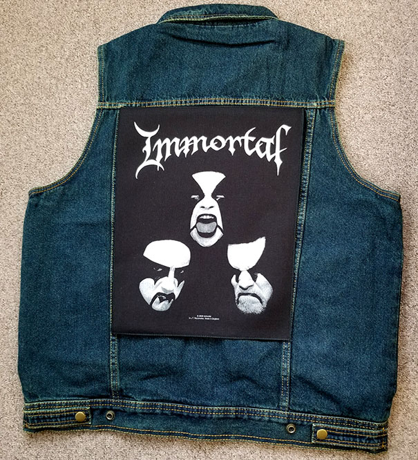 Immortal- Faces Sewn Edge Back Patch (bp19)