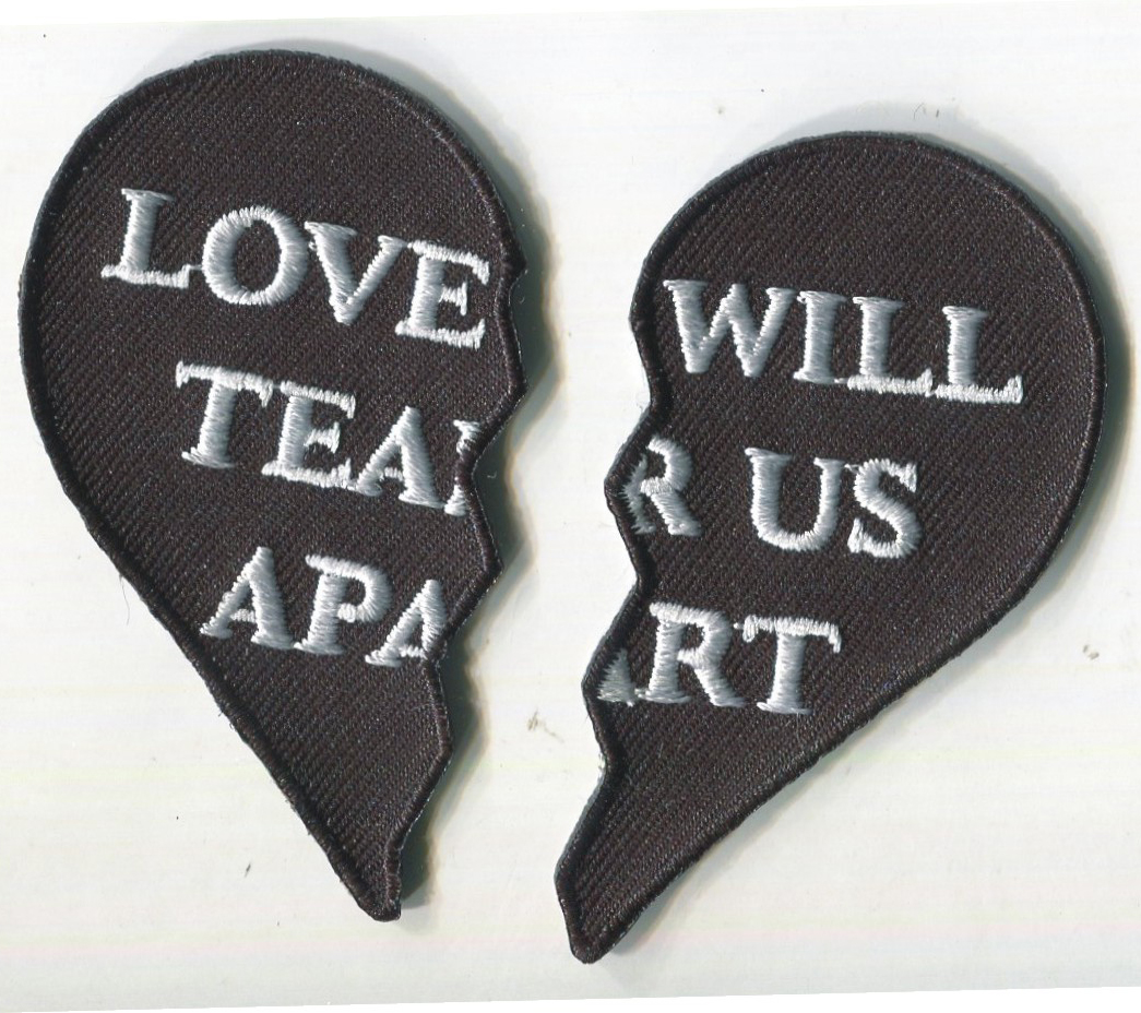 Love Will Tear Us Apart Embroidered 2xPatch Set  