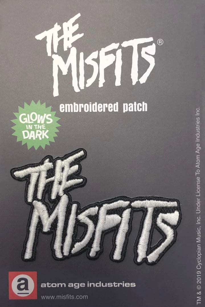 Misfits- 70's Logo ('The Misfits') Glow In The Dark embroidered patch