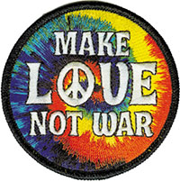 Make Love Not War embroidered patch (ep384)