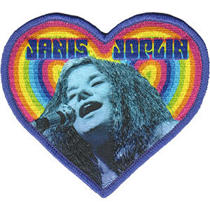 Janis Joplin- Heart embroidered patch (ep794)