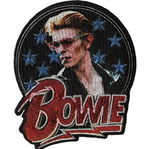 David Bowie- Stars Glitter Pic embroidered patch (ep302)