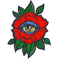 Eye In Rose embroidered patch (ep692)