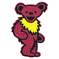 Grateful Dead- Glittery Bear embroidered patch (ep775)