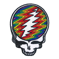 Grateful Dead- Steal Yer Face Rainbow Bolt embroidered patch (ep1307)
