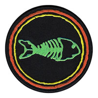Fishbone- Fish Symbol Embroidered Patch (ep891)