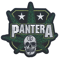 Pantera- Leaf Skull Embroidered Patch (ep1292)