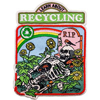 Learn About Recycling embroidered patch (ep1335)