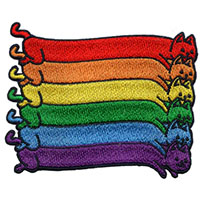 Rainbow Cats embroidered patch (ep1341)