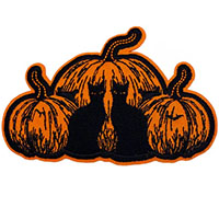 Pumpkins & Cats embroidered patch (ep1380)