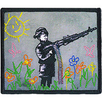 Banksy- Crayon Shooter embroidered patch (ep1024)