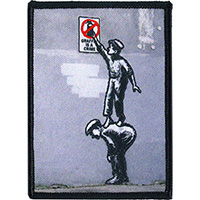 Banksy- Graffiti Is A Crime embroidered patch (ep1029)