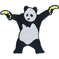 Banksy- Panda Banana Guns embroidered patch (ep1032)
